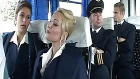 Sexy Stewardess Decided To Have Sex Before The End Of The Flight