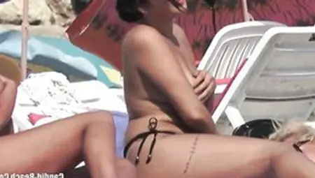 Lusty Topless 19 Year Old Bikini G-String Beach Voyeur HD Spycam Scene