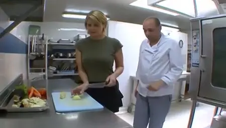 FLORENCE French Mature Fucks In The Restaurant Kitchen VPorn