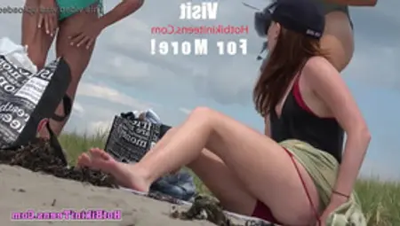 Sexy Bikini Teens Crotch Open Legs Close-up Voyeur Cam Spy
