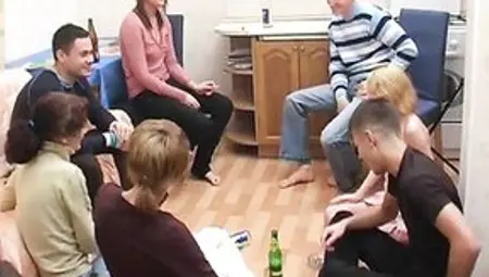 Russian Teens Play Spin The Bottle