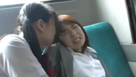 Asian Schoolgirl Has Fun With Teacher On Bus