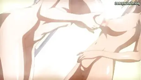 Busty Anime Lesbians Rubbing