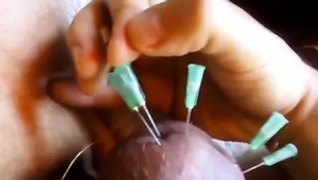 CBT Hook Piercing Penis Penis Torture