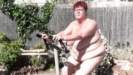 Beautifull Huge Old Gets Vulgar On Her Bicycle