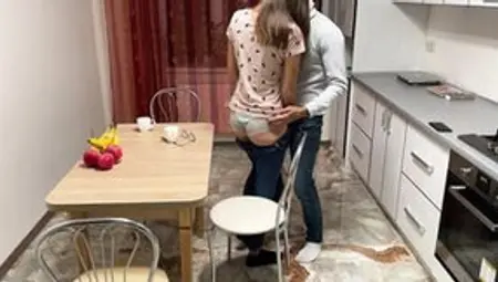 HOT FUCKED INTO THE KITCHEN & Jizzed