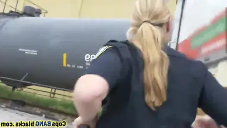 Naughty Female Police Officers Prefer Huge Black Rods