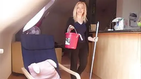 The Blonde Teen Cleaning Lady Is Fucked