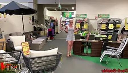 Devil Sophie: Public Fuck With Cum Facial In Furniture Store