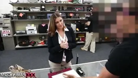 XXX PAWN - Foxy Business Lady Gets Fuck Inside Shop Backroom