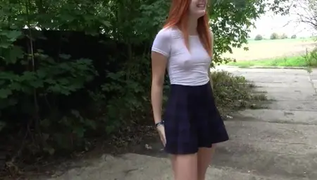 Redhead Teen Girl Was Picked Up From The Streets For A Vigorous Pussy Banging