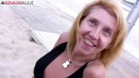 Flirt With MILF On The Beach And Banged Anal At