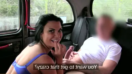 Raven Slut Sucks Euro Cock On Back Seat Of Her Cab