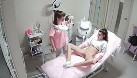 Hidden Camera Caught Pussy Waxing And Lesbian Sex In A Beauty Salon