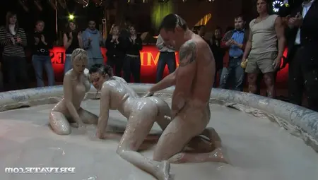Tasty Stella Delcroix And Terri Summers Wrestle In The Mud