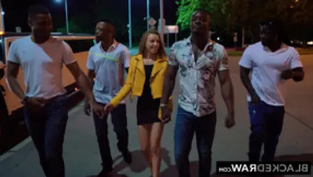 BLACKED RAW - All She Wanted Was To Be Passed Around By 4 Black Guys - Angel Emily