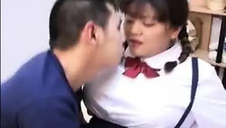Curvaceous Japanese Schoolgirl With Pigtails Gets Fucked Wi