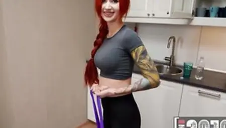 Big Ass Redhead Girl Is About To Be Analyzed By A Fat Cock