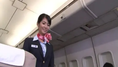 Japanese Stewardess Nozomi Aso Enjoys Having Sex With A Pilot