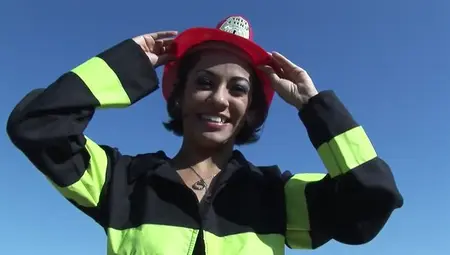 Firefighter Slut Lights Studs Fire With Her Hot Body