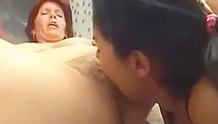 Brazilian Teen Licks Mature Mom