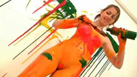 Teen Paints Her Body All Kinds Of Colors