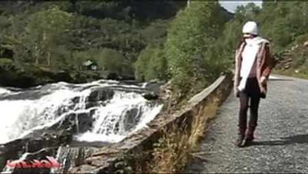 Lonely Girl From Norway Masturbates Outdoor