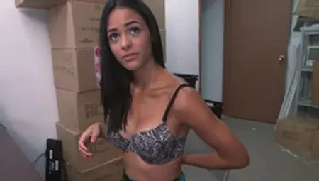 Latina Removes Her Bra To Show Off Her Tan Lines And Then She Fucks