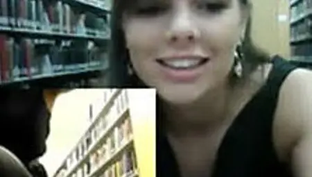 Masturbating In Public School Library On Webcam