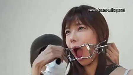 Japanese Asian Open Mouth Gagging