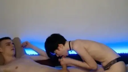 Slim Short Hair Emo Teen Gives Blowjob And Gets Pounded Hard