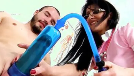 Kinky Nurse Uses A Dick-pump To Make That Guy Hard