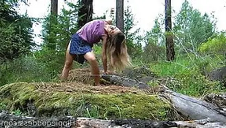 Hairy Girl Masturbating In Nature
