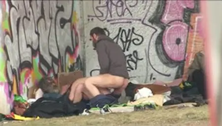 Dirty Threesome Sex Of Homeless Whore And Bearded Dudes