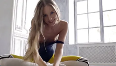 Russian Petite Teen Blonde Nimfa Teams Up With Playboy For A Yoga Session
