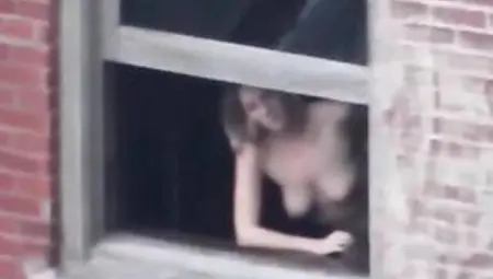 Lusty Woman Has A Thing For Getting Drilled At The Window, In The Midst Of The Day