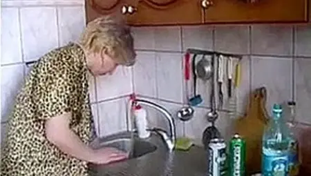 Russian Moms Irina - Having Sex In The Kitchen