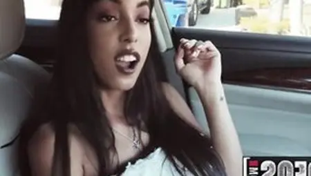 Stranded Teen Claire Ebony Masturbates In Public In The Car - MOFOS