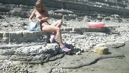 Astonishing Kinky Nudist Hotty In Sunglasses Sucks & Rides A Massive Sex Toy In Public Beach - Sasha Bikeyeva