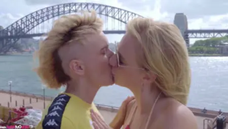 Aussie Girls Outdoor Date - Lesbian Porn