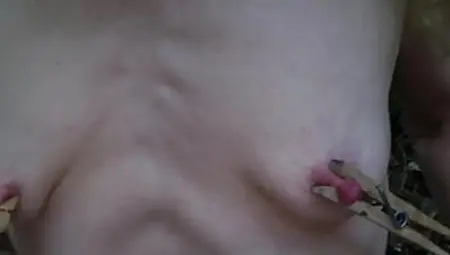 Tiny Tits Tortures Nipples With Clothespins
