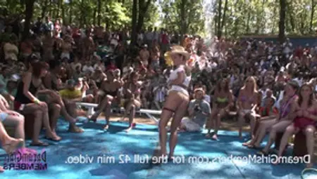 No Rules Wet T-shirt Contest At A Nudist Resort