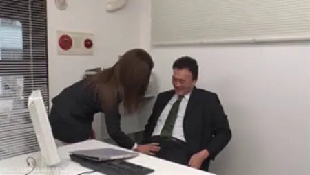 Office Beauty Drops On Her Knees To Suck A Large Dick Of Her Boss