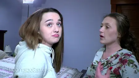 Nasty Teen Girls Go Lesbian For A First Time