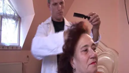 Chubby 69 Years Old Hairy Bush Grandma Gets Deep Fucked By Her Hairdresser