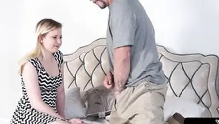 Family Massage - Bratty Step Daughter Getting Her Twat Stretch