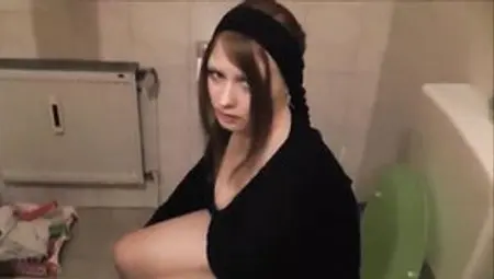 Chubby, Dressed German Chick Gets Pissed On And Sucks