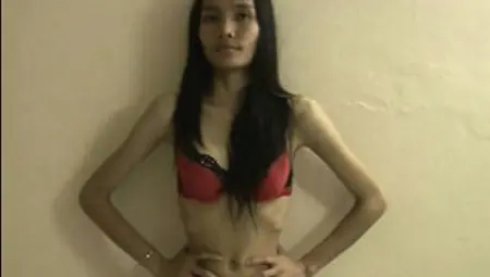 Skinny Slut Goh Poses Her Naked Body, Blows Him And Gets Jerked Off On