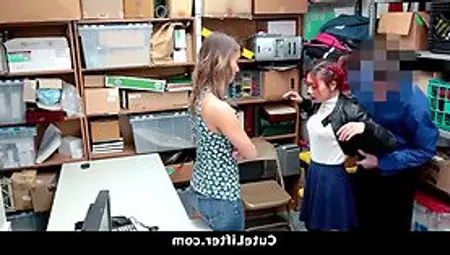 Mom Fucked By Security Officer For Daughter's Shoplifting