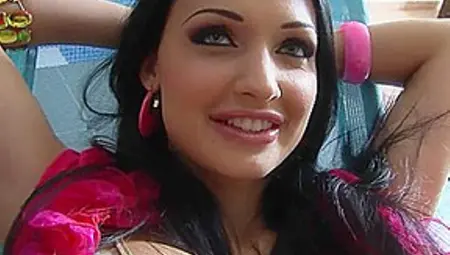 Backstage Of Satisfying Exciting And Curvaceous Brunette Aletta Ocean